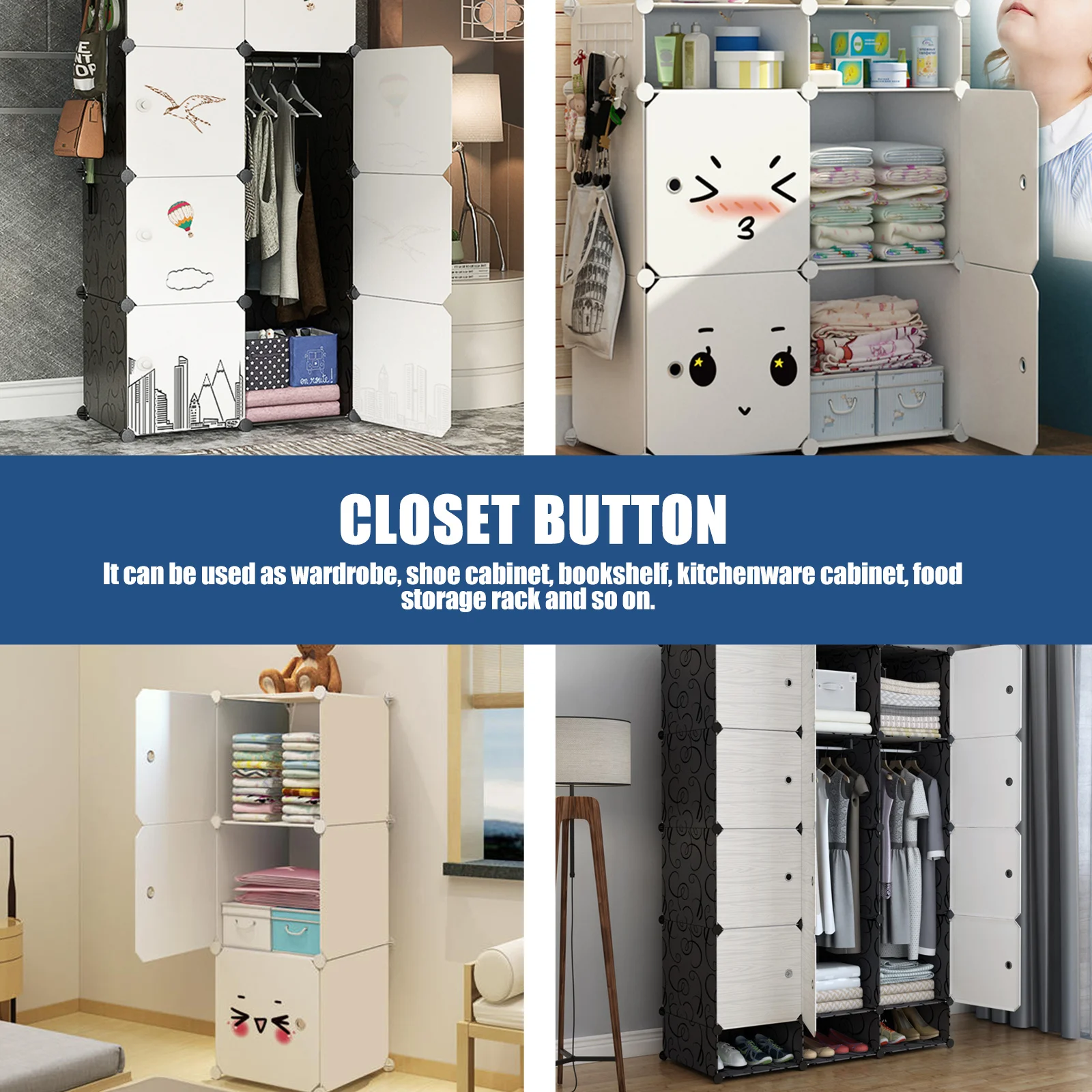 

40Pcs Plastic Buckles Sturdy Cabinet Fasteners Multiuse Home Storage Organizer No Drill Easy Assembly Shoe Cabinet Clip