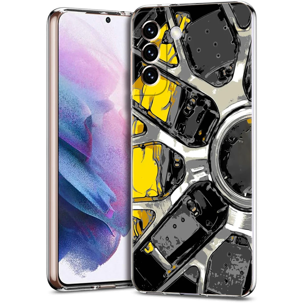 Luxury Sports Car Wheel Caliper Transparent Cover for Samsung Galaxy S26 S25 S24 S23 S22 S20 S21 FE Ultra S10 Plus 5G Phone Case