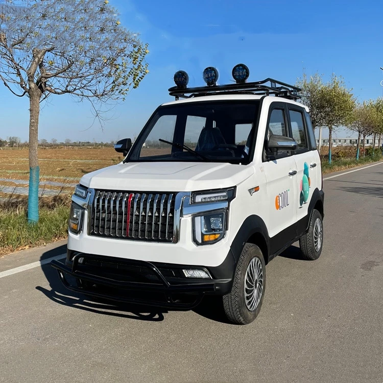 New energy four-wheeled electric vehicles with overhead shelves, manual and electric steering wheels