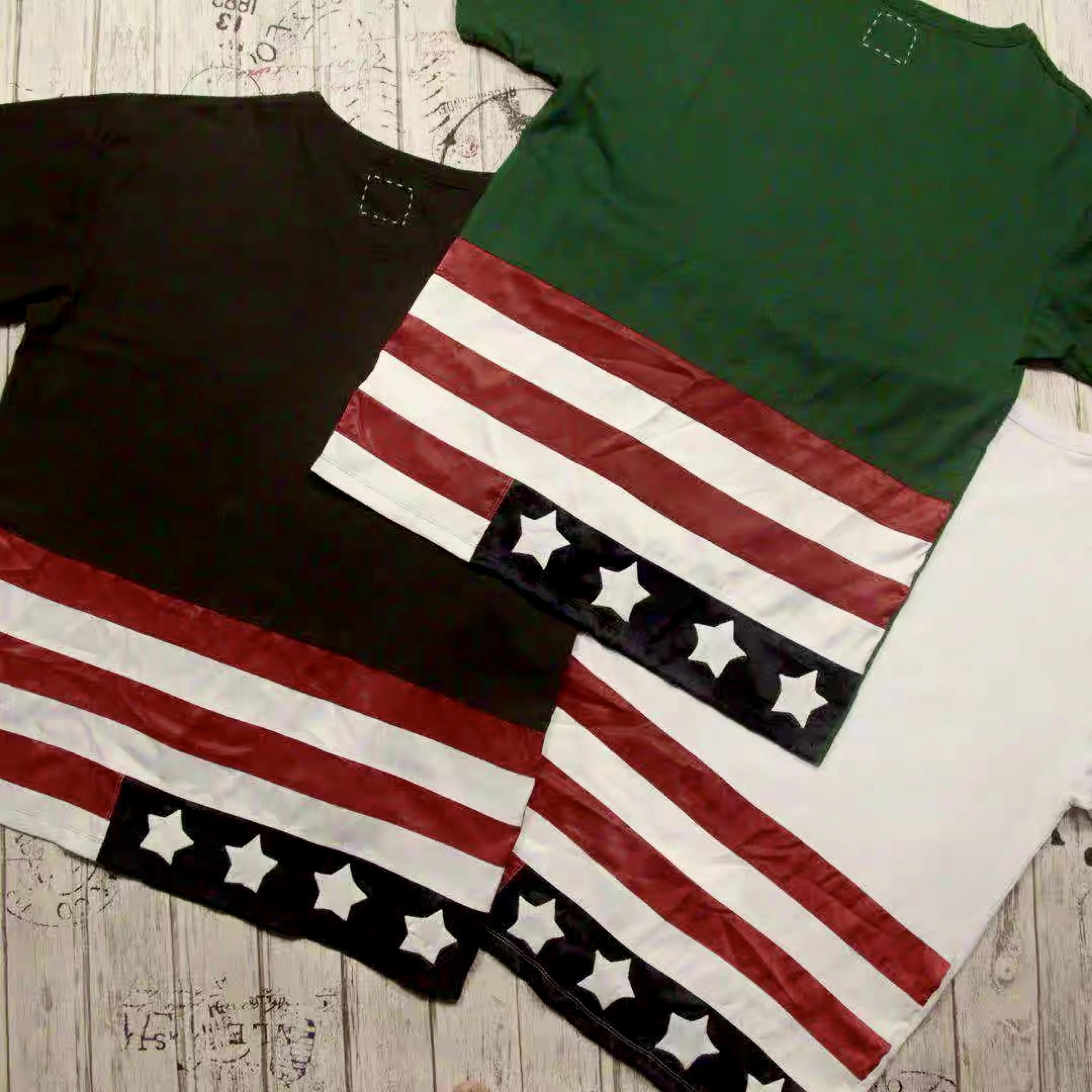 

2025 VISVIM JUMBO TEE STARS 18spot exhibition silk flag short-sleeved t-shirt