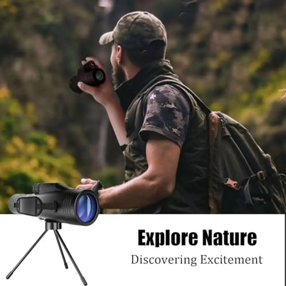 High Powered Zoom Monocular Telescope 10-30x50 Adults Portable Waterproof BAK4 Prism Phone Adapter Sturdy Tripod Monoculars