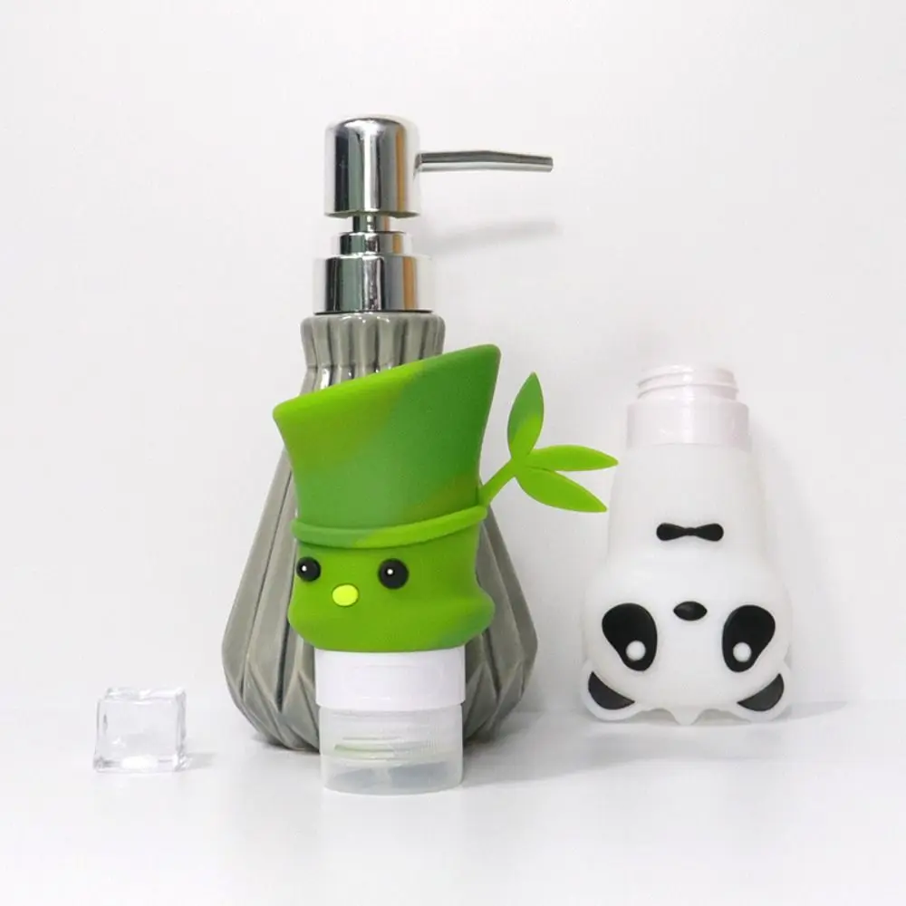 Press Panda Cosmetic Sample Organizer Leakproof Emulsion Bottle Panda Travel Bottle Soft Sub-Bottling Silicone Dispenser Daily