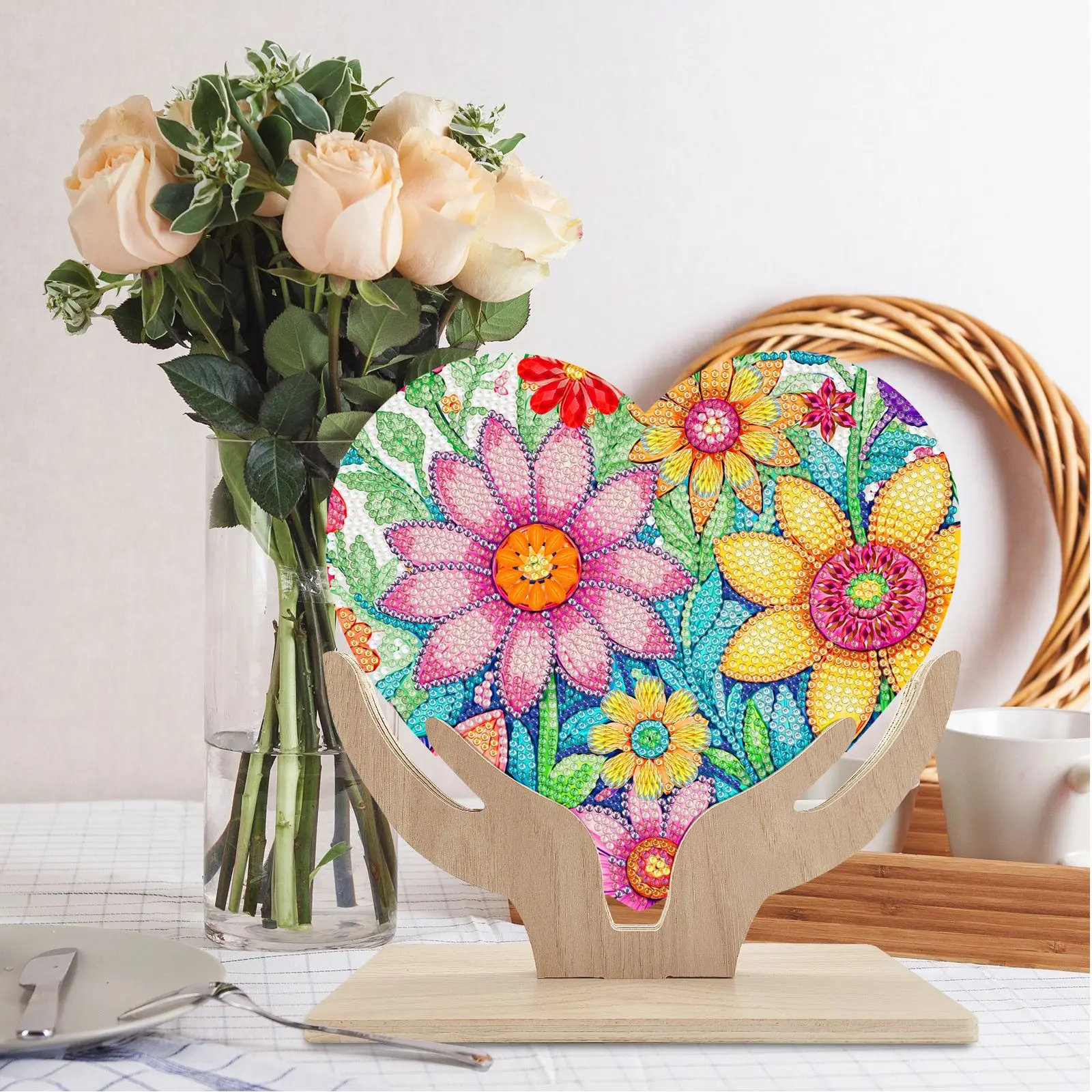 

Diamond Painting DIY Point Diamond Handmade Gifts New Love Ornaments Sticking Diamond Embroidery Desktop Ornaments