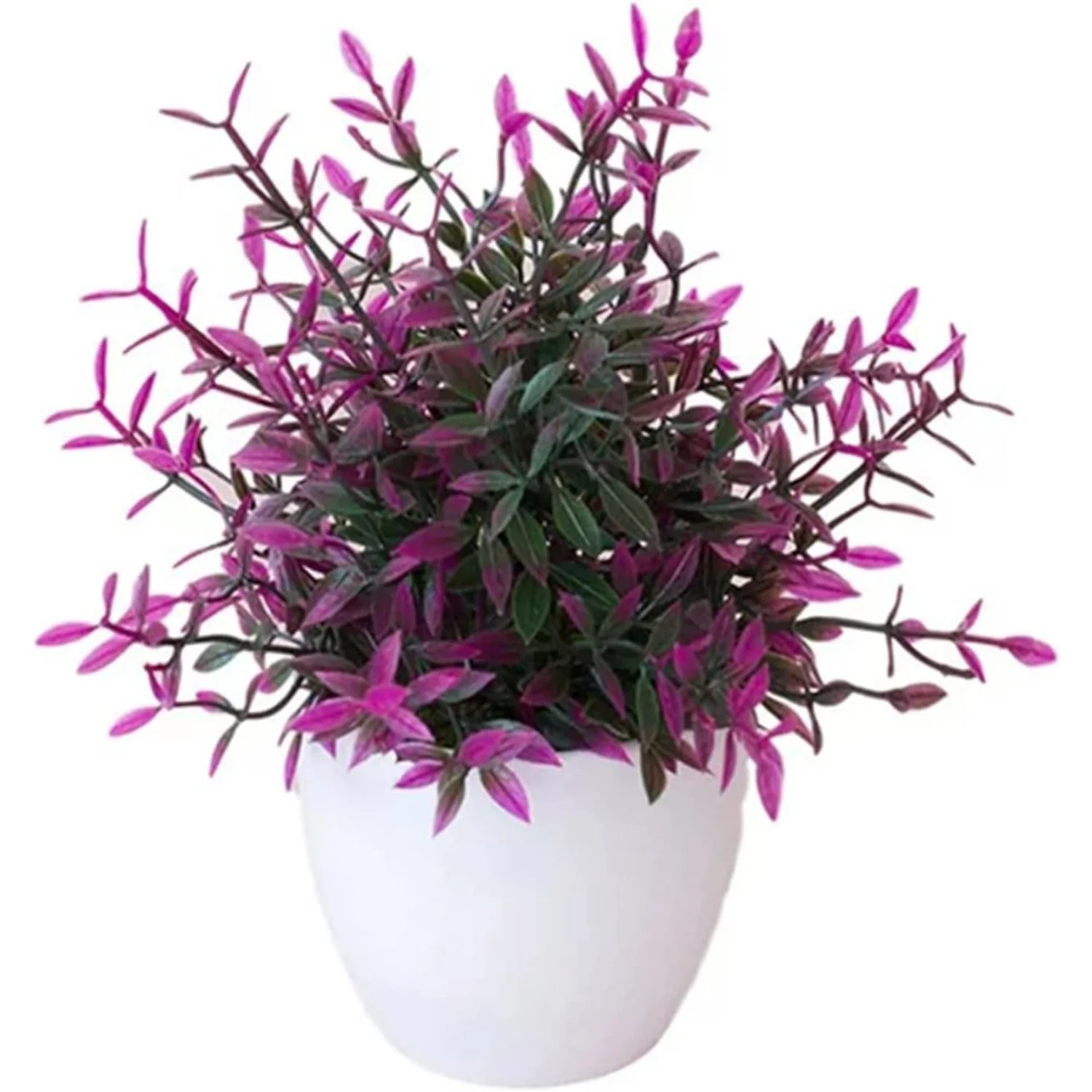 زهور صناعية مع مزهرية، زهور صناعية في وعاء بلاستيكي أبيض، زهور صناعية بوعاء صغير للرف، ديكور الحمام، الأربعاء الربيع