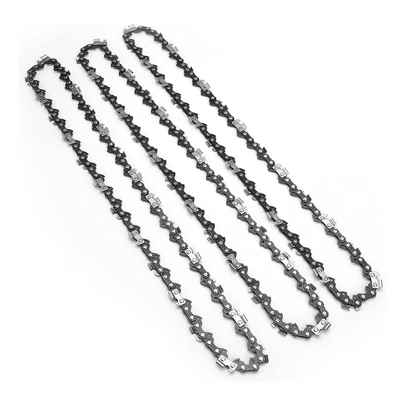 3Pcs 14 Inch Semi Chisel Chainsaw Chain Accessories For MS170 MS180, Chainsaw Chain Replacement Drive Links (14Inch Chainx3)