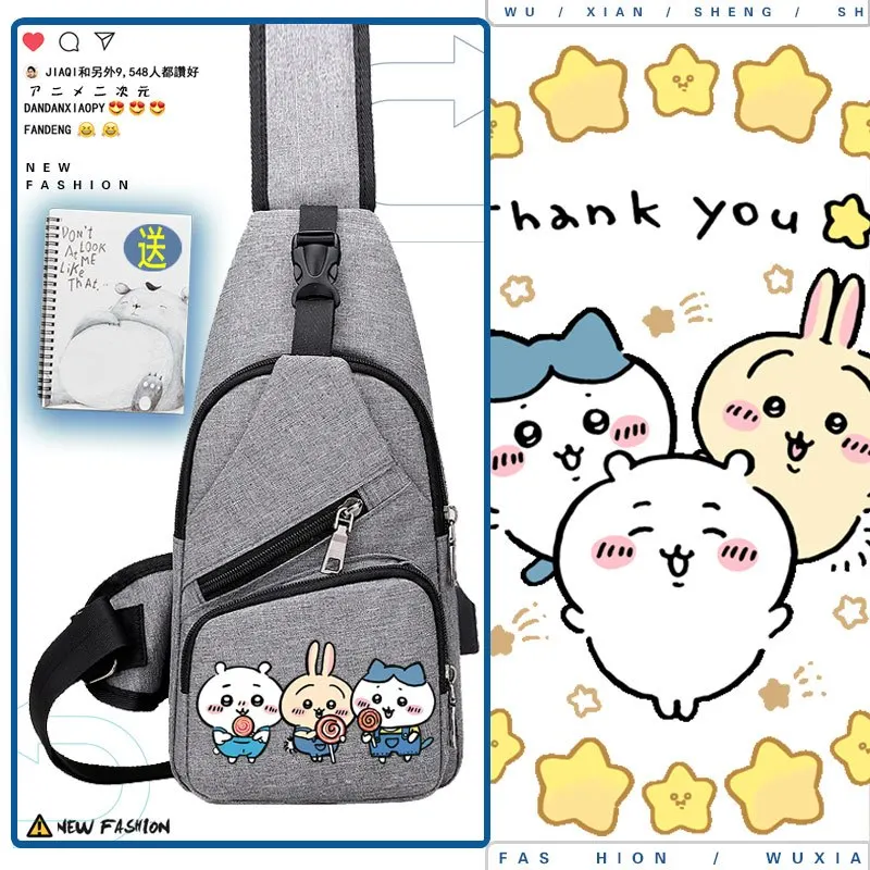 New Girl Portable Cartoon Male Female Shoulder Bag Crossbody Bag Hachiware Bags for Woman Kawaii Cartoon Printing