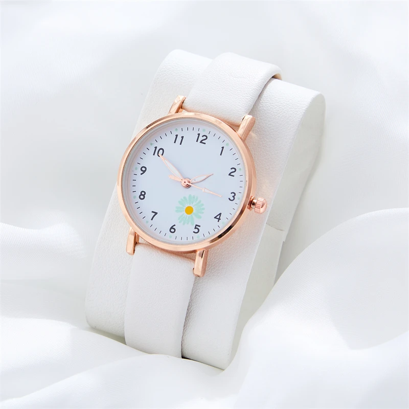 Women's niche simple digital women's watch small Daisy belt quartz fashion watch