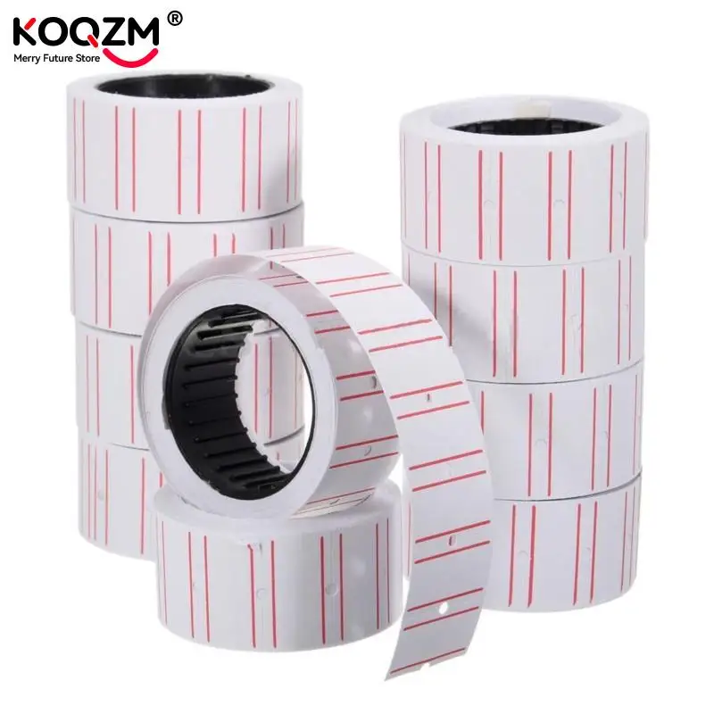 10 Rolls (500 Labels/Roll) White Self Adhesive Price Label Tag Sticker Office Supplies 20x12mm Price Label Paper Tag Sticker