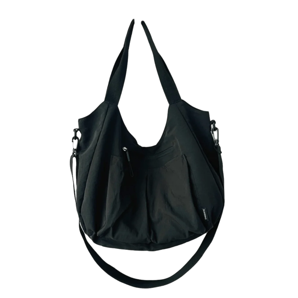 

Casual Oxford Cloth Shoulder Bag Large Capacity Portable Nylon Crossbody Bag Solid Color Handbag Lightweight Tote Bag Travel