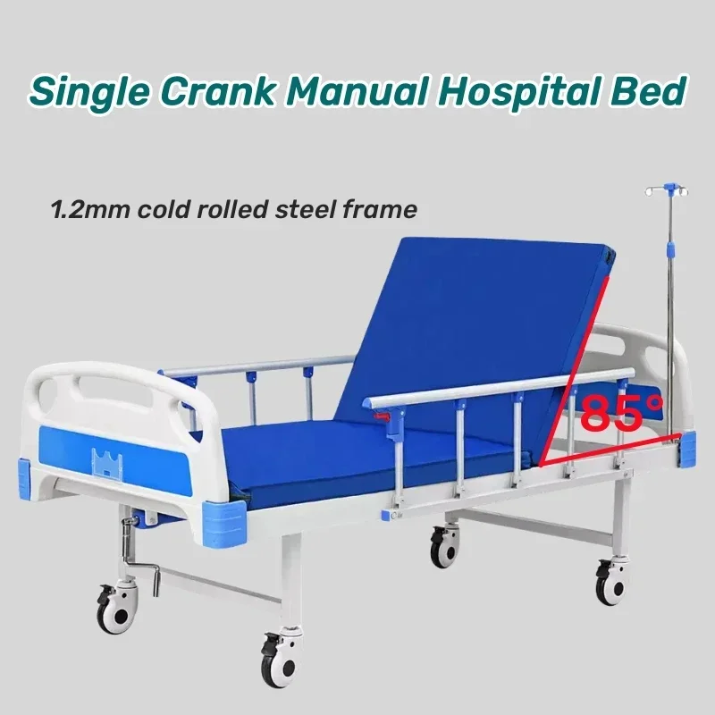 Factory direct sales home care nursing sale manufacturer single Crank medical hospital bed