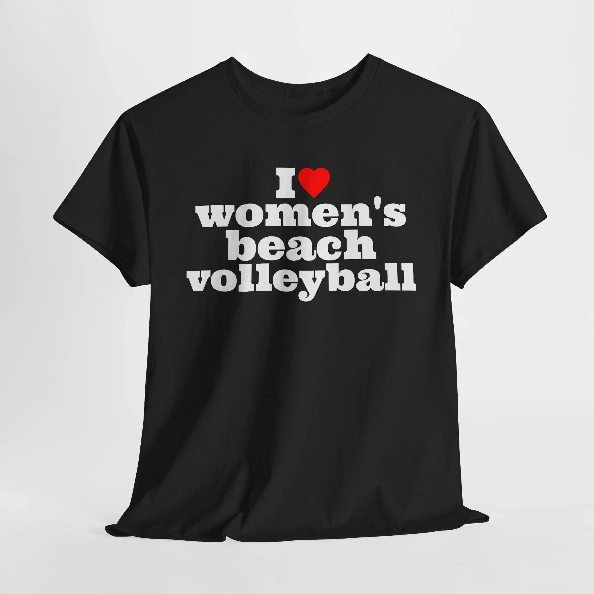 Eu coração camiseta feminina de vôlei de praia ótimo presente para homens ou que desfrutar aos atletas e o esporte camiseta masculina perfeita
