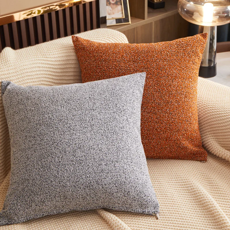 New Loop Yarn Dyed & Knitted Chenille Cushion Cover Abstract Sand Grains Texture Luxury Thick Throw Pillow Case Sofa Chair Decor