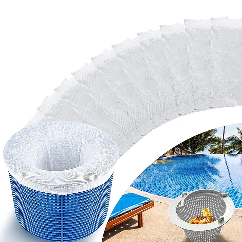 5 pçs piscina skimmer meias net savers malha de náilon design para detritos folhas cestas skimmer filtros net piscina acessórios