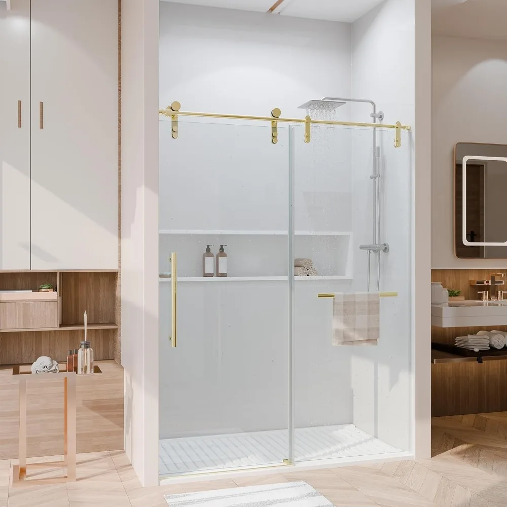 

Shower Door 56-60"W × 76"H Glass Shower Door with 5/16"(8mm)Clear Tempered Glass Showers Door Shower Doors in Stylish and Modern