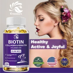 Biotin and Collagen Capsules Supports Healthy Hair, Skin, Bone, Nails Women Hair Growth Health Supplement