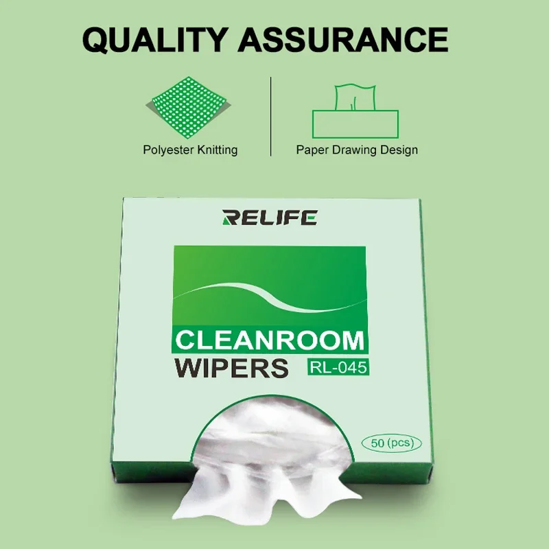 RELIFE RL-045 Mobile Phone Screen Motherboard Cleaning Cotton Anti-static Cleanroom Wipers Absorbent Electronic Parts Cleaning