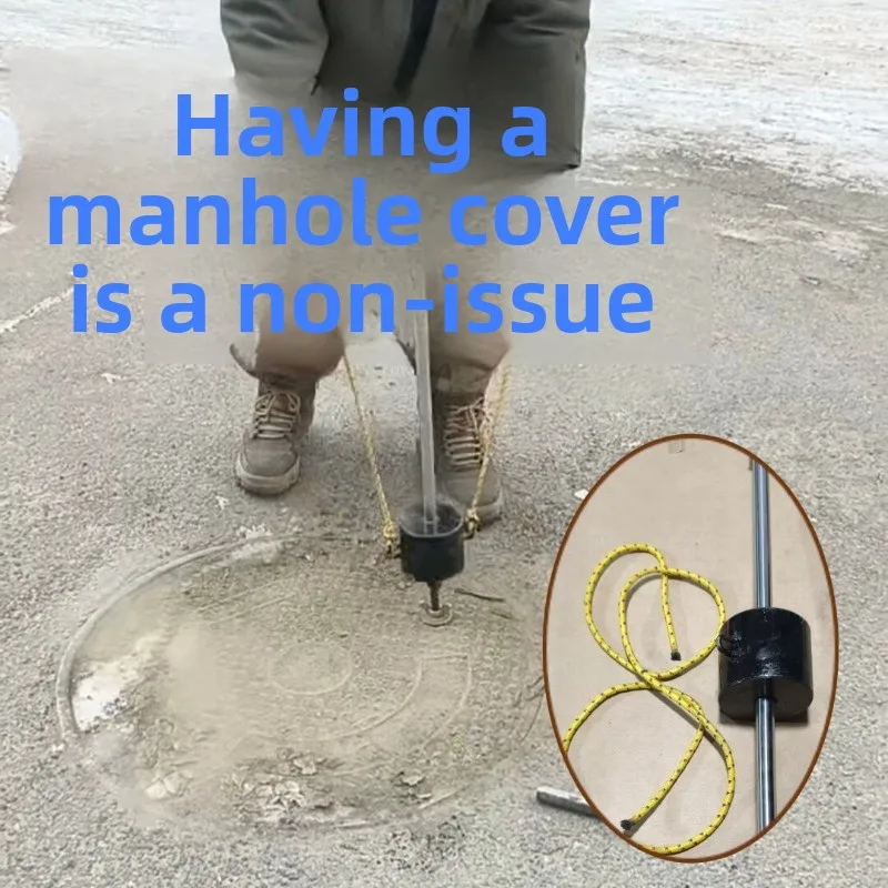 Manhole Cover Lifter Hook Puller Tool for Drain Grate Opening Heavy Duty Steel Pro Grade Kit
