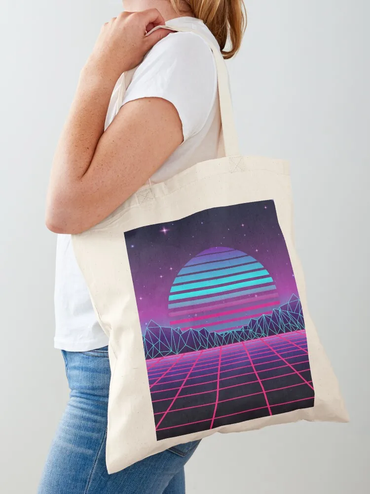 Spectacular Sunset Synthwave Tote Bag Gift bag Cloth bag tote bags men Canvas Tote