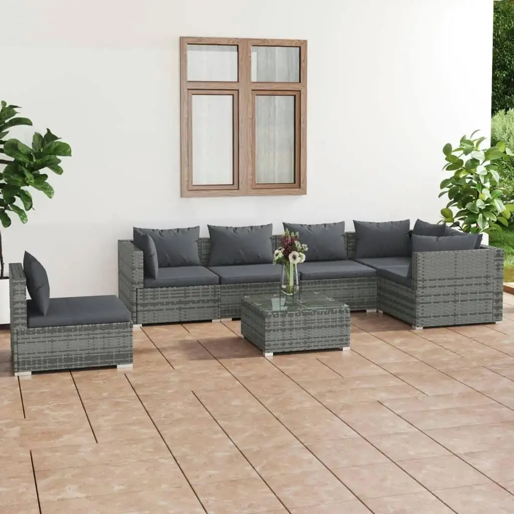 

Large Comfortable PE Rattan Garden Lounge Set Modular Outdoor Seating Furniture for Relaxation