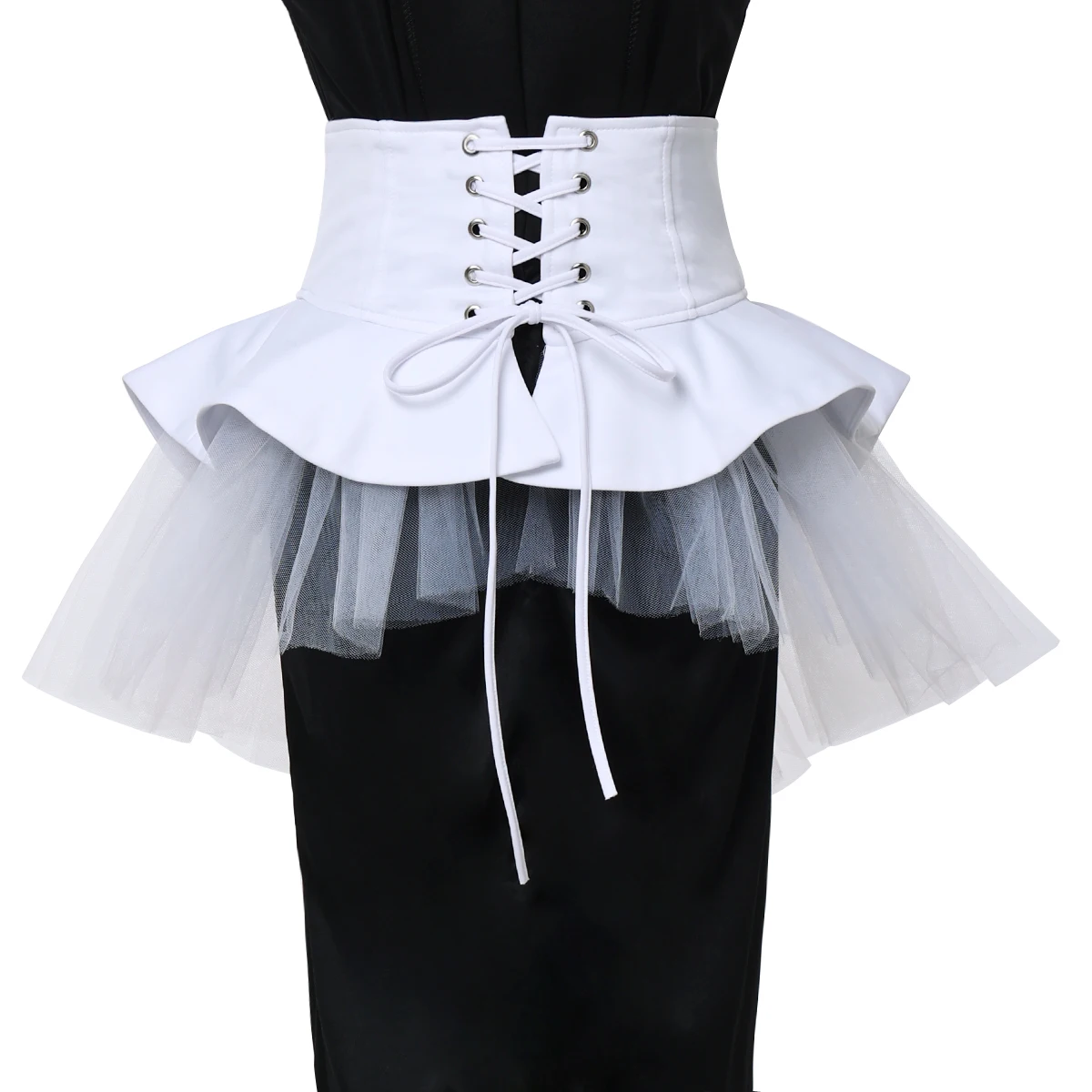 Steampunk corsetto Overskirt gonna Punk gotica donna Halloween Party Carnival Cocktail Tulle gonne