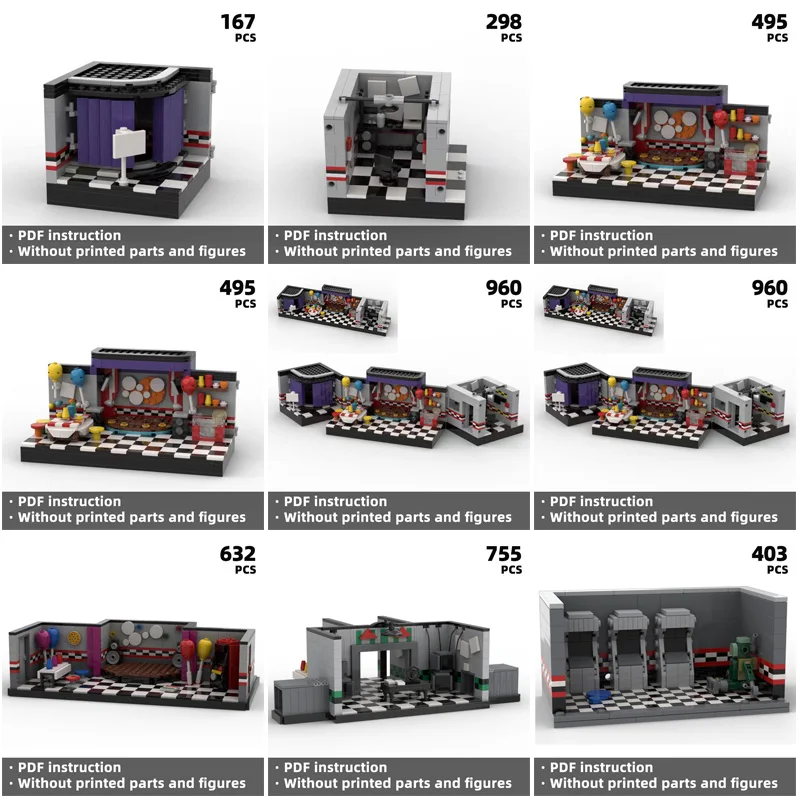 Novel experience Build a unique and terrifying little world of video game horror movies and building blockwith classic elements