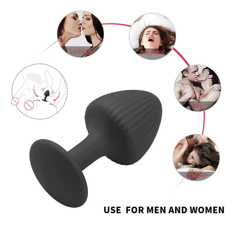 Mushroom Head Soft Silicone Anal Plug Wearable Butt Plug Stimulation Anus Masturbator G Spot Massage Sex Toy for Man Women