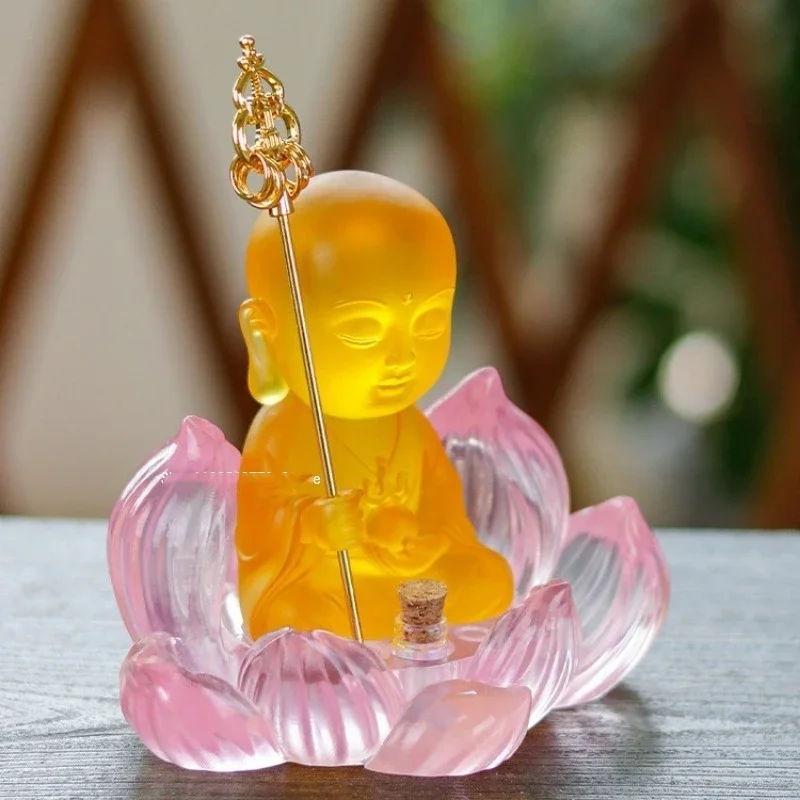 Dizang Bodhisattva Zen Lotus Flower Base Car Aromatherapy Decoration Home Interior /study/ Office /tea Room Incense Supplies