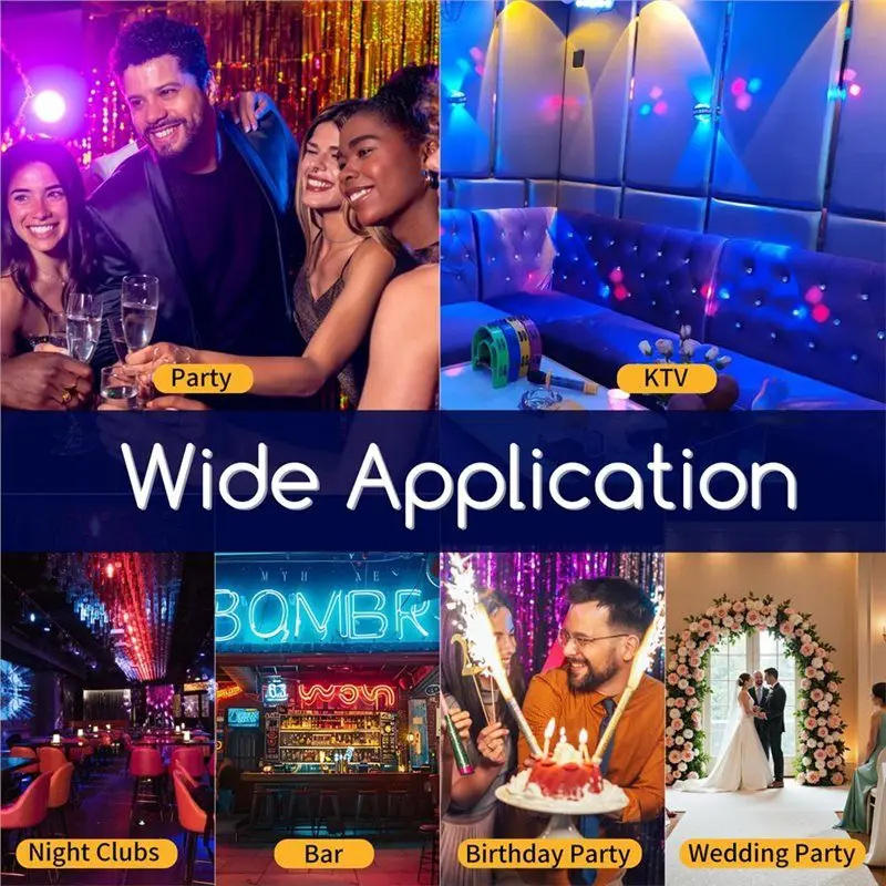 【TODAY-OnLY!】محرك كرة ديسكو LED RGB مع جهاز تحكم عن بعد - 30 أضواء ساطعة مثالية لـ DJ لحفلات المنزل وحفلات الزفاف وعيد الميلاد #5