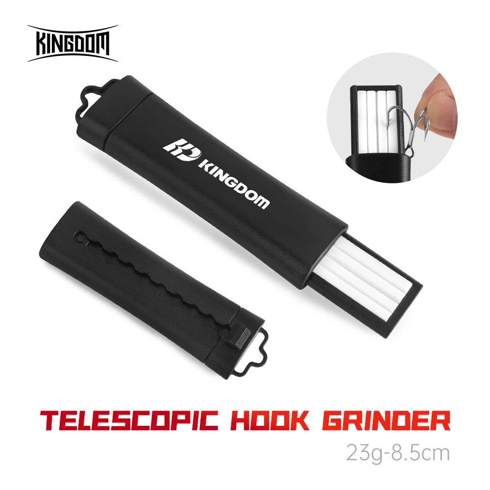 YOOFISH 낚시 텔레스코픽 후크 그라인더 23g 8.5cm 휴대용 야외 낚시 후크 샤프닝 도구 낚시 액세서리 바닷물/담수