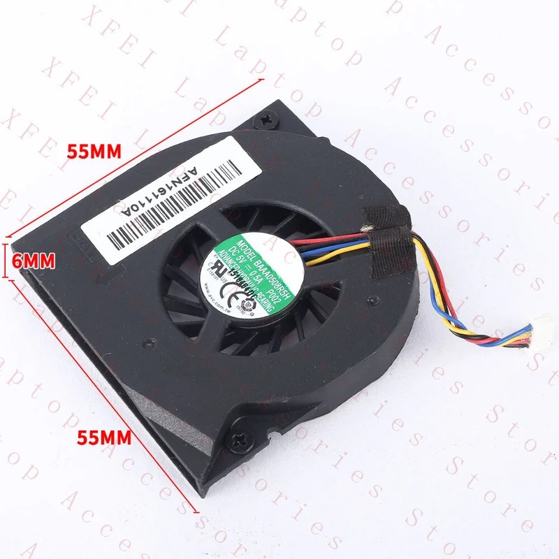 D  1PC BAAA0508R5H FOR AVC Cooling Fan DC5V 0.5A 4Pin Notebook Graphics System New