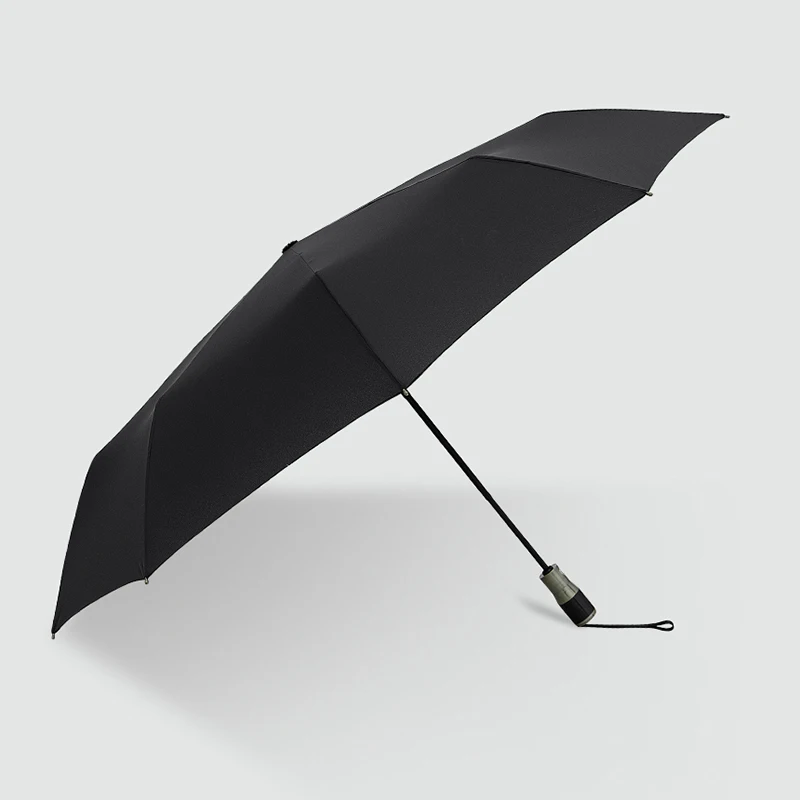 Automatic Business Umbrella Rain Men Women Carbon Fiber Handle Large Umbrella Windproof Strong UV Protection Black Parasol Gift