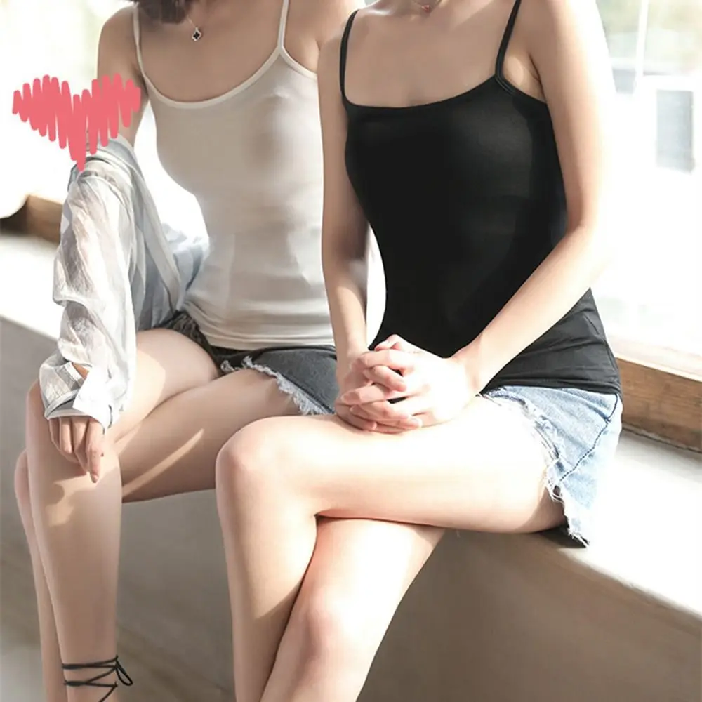 

Free Size Camisole Tank Top Can Be Worn Outside Sleeveless Chest Wrapping Round Collar Seamless Women's Chest Vest Women