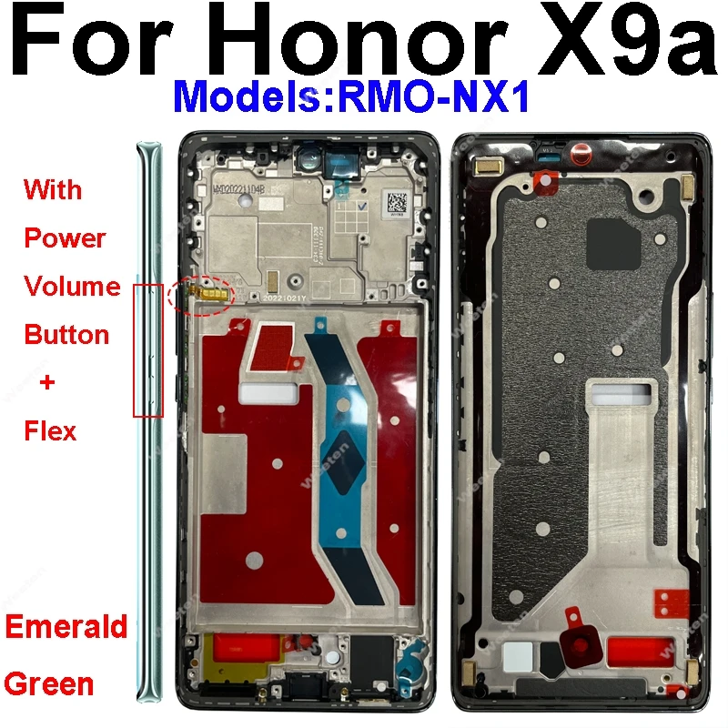 LCD Middle Frame For Huawei Honor X9a X9b Middle Frame Housing Bezel Cover with Side Button Replacement Repair Parts