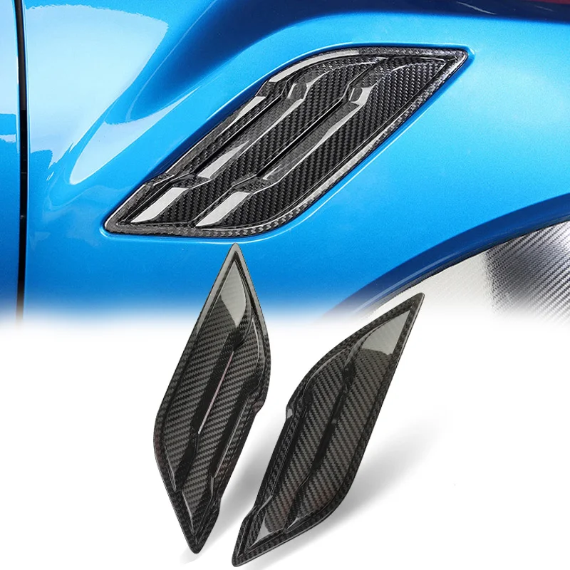 

tantan Carbon Fiber Side Body Fender Splitter Air Vent Outlet Cover Trim For Ford F150 Raptor Pickup 2019 Custom Car Accessories