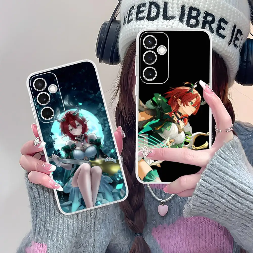 Wuthering Waves Ciaccona Phone Case for Samsung Galaxy S25 S24 S23 S22 S21Plus FE Ultra Soft TPU Clear Shockproof Cover