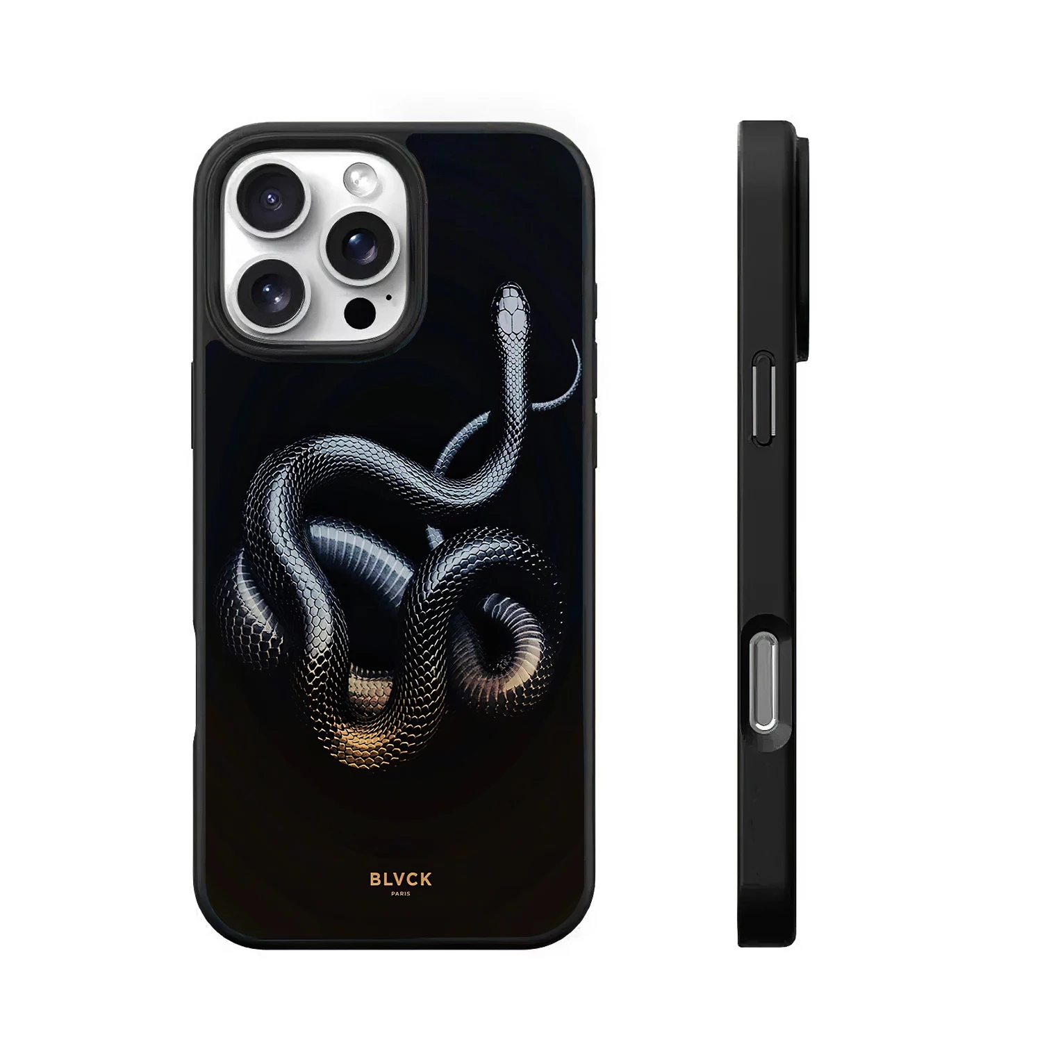 Black Snake Handyhülle für iPhone 16 15 14 Plus 13 12 11 Pro Max 16e Cover Luxus Anti Drop Funda Cases Carcasa