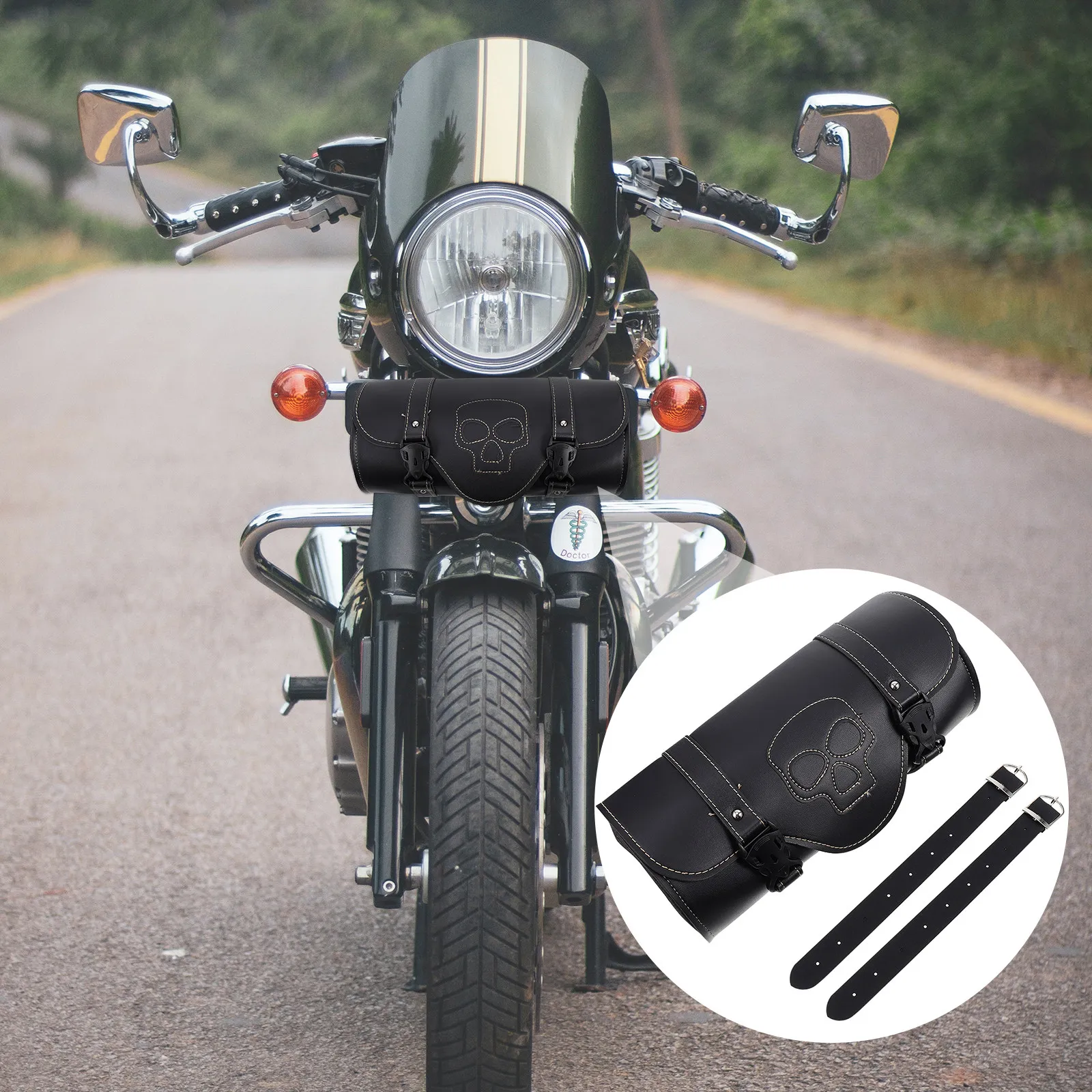 

1Pcs Motorcycle Frame Bag Thickened Wear Resistant Large Volume Handlebar Storage Pouch for Motorbike Accessories Devices