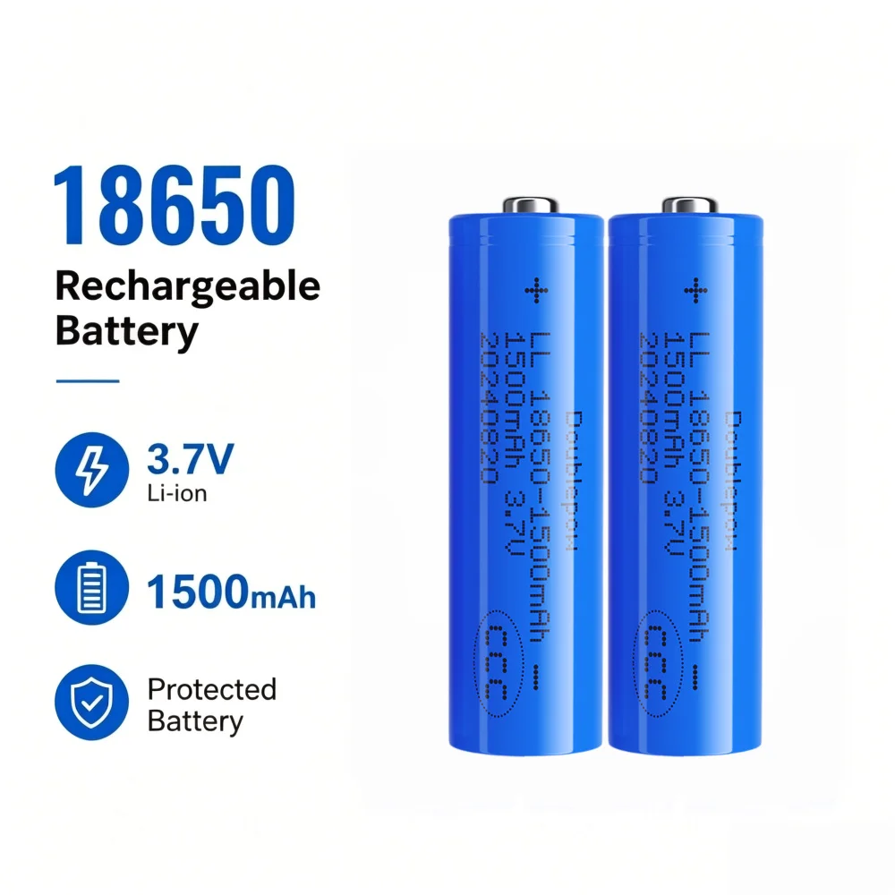 1-10PCS 18650 3.7V Rechargeable Lithium 1500mAh Battery Suitable For Shaver Speaker Massager Spray Beauty Instrument Mouse