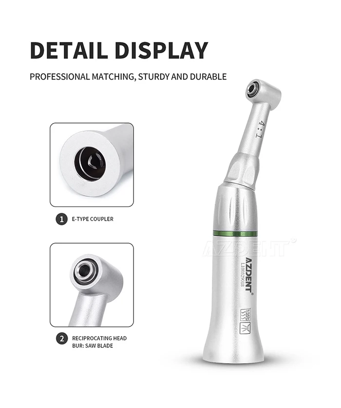 AZDENT Dental 1:1/4:1 Interproximaler Streifenkontra-Winkelstück für kieferorthopädische Zahnlückenmessung – Detail 34