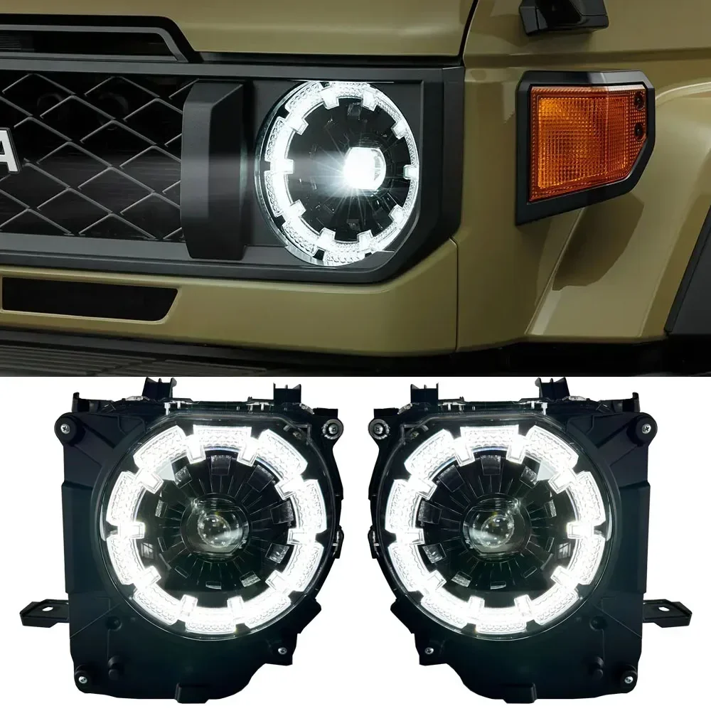 LED Headlights Front Lamp For Toyota Land Cruiser 70 75 76 77 78 79  LC70 LC76 LC78 LC79 2024 Accessories