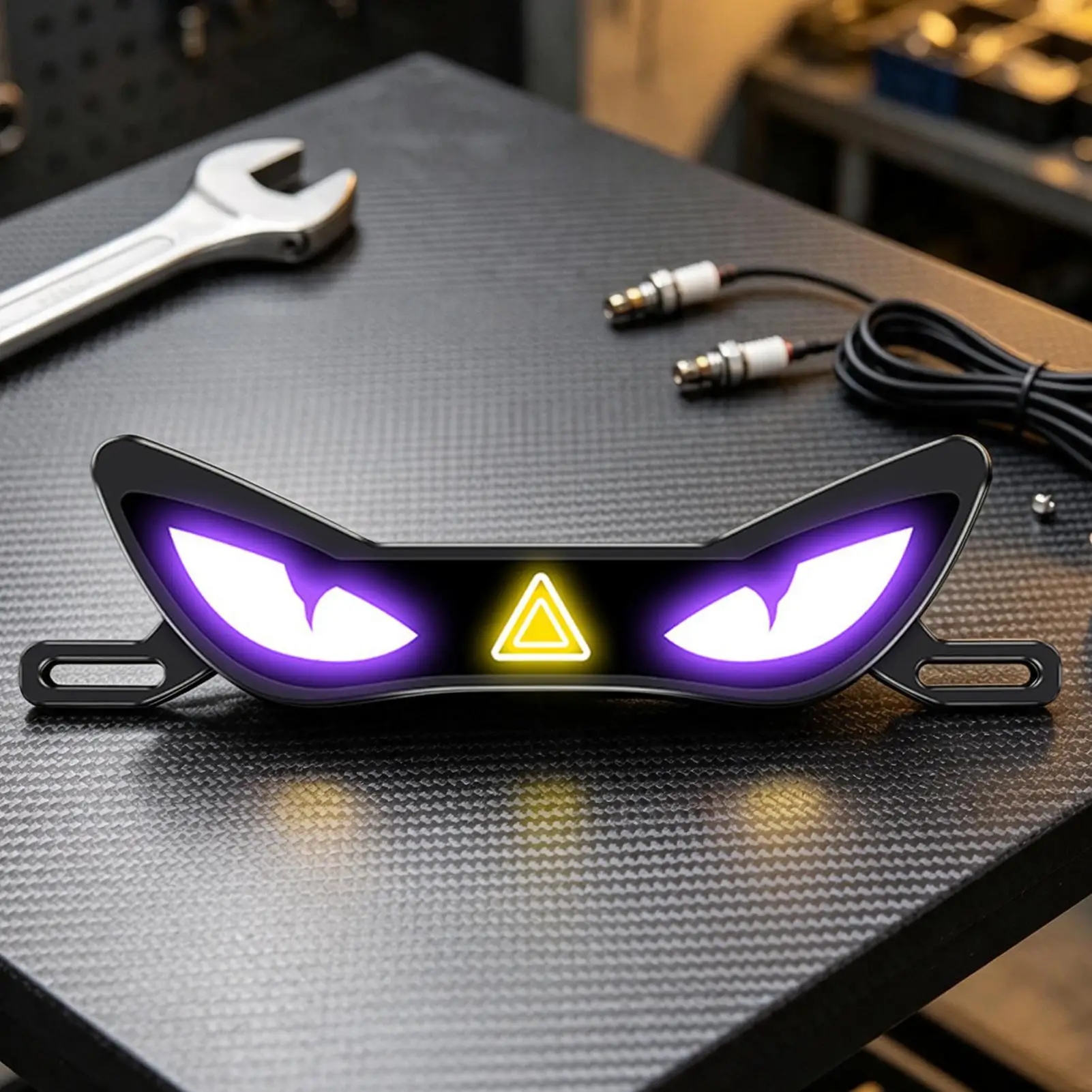 LED Eye Lights For Golf Cart 12V Red Yellow Anti-Reversal Automatic Cycle LED Motorcycle Warning Lights For Tricycle Scooter