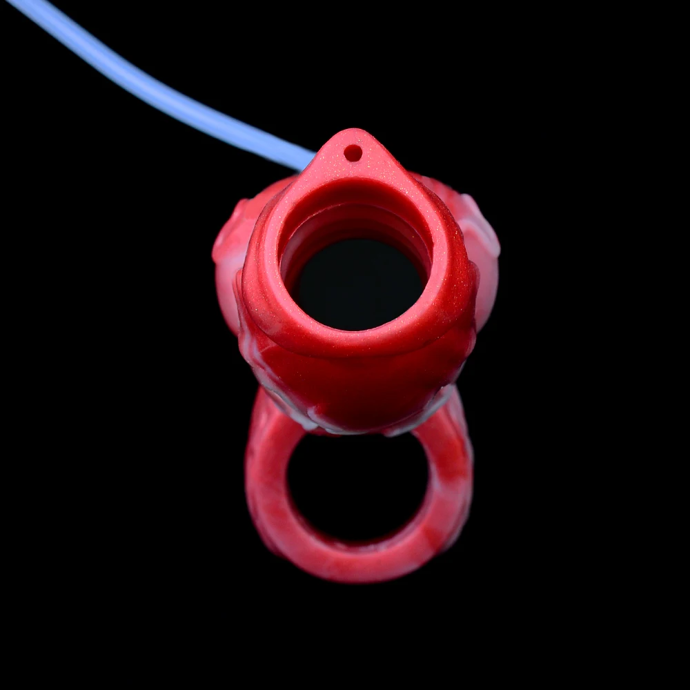 FAAK Ejaculation Hollow Dildo Large Silicone Squirting Penis Sleeve Fantasy Dog Knot Sheath Sex Toys For Men Male Masturbator