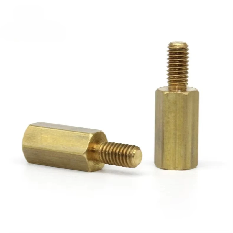1000 pieces Custom Made M2 M2.5 M3 M4 M5 Brass Male Female Threaded Hex Standoff Spacer Screw