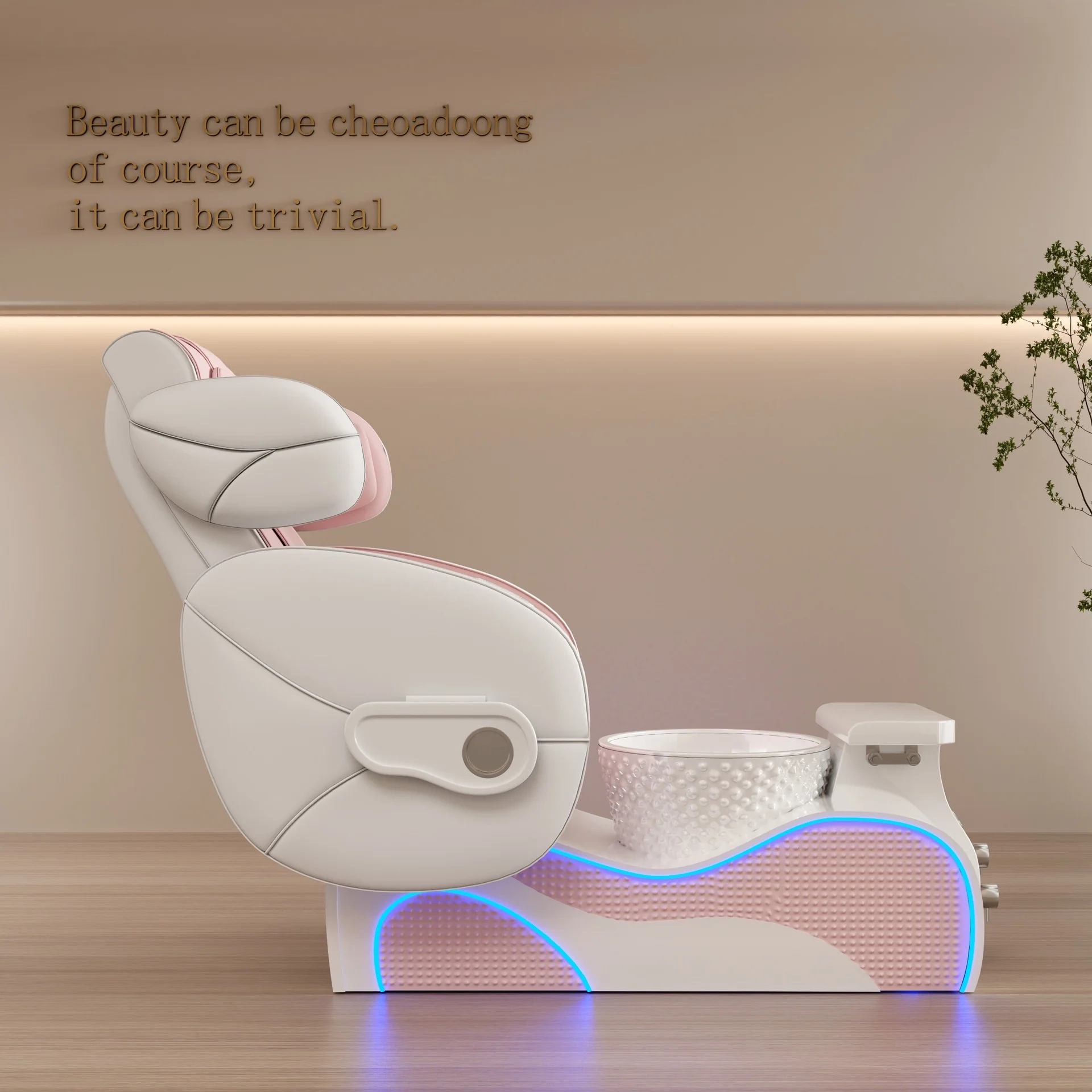 

Modern Luxury Beauty Nail Salon Electric Tubeless Whirlpool Foot Spa Full Body European Touch Massage Pedicure Chair