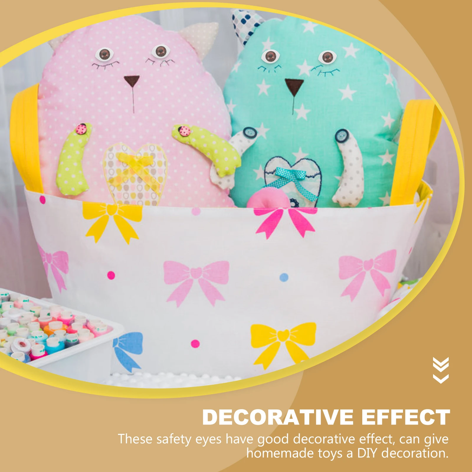 100 Uds. Globos oculares acrílicos ojos falsos accesorios para manualidades DIY juguete colgante simulado diseño de ojos redondos de dibujos animados Material Premium