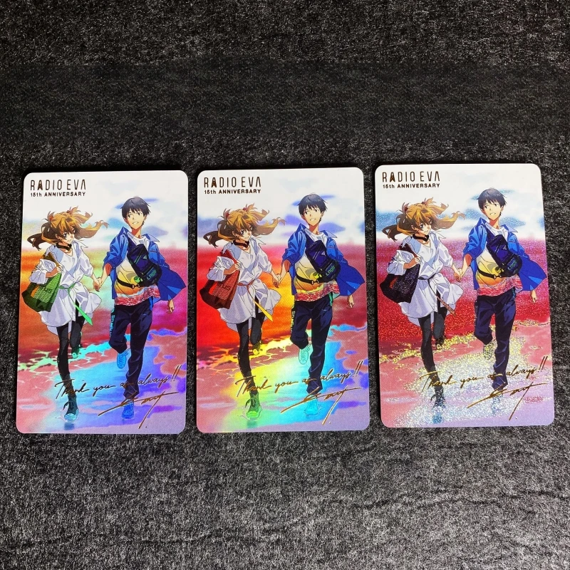 6pcs/set Ayanami Rei Katsuragi Misato Asuka Langley Soryu Refraction Flash Card Anime Classics Game Collection Cards Toy Gift