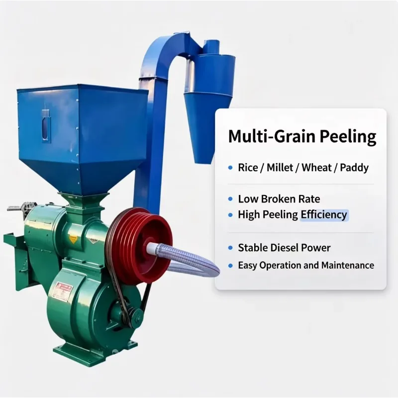 Complete Paddy Processing Rice Mill Machine Cyclone Dust Separation Millet Wheat Hulling Milling Equipment
