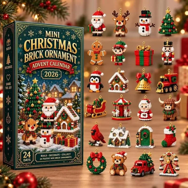 Christmas Advent Calendar 24 Day Countdown Mini Christmas Ornaments Mystery Box Holiday Decor Surprise Gift Collection view 2