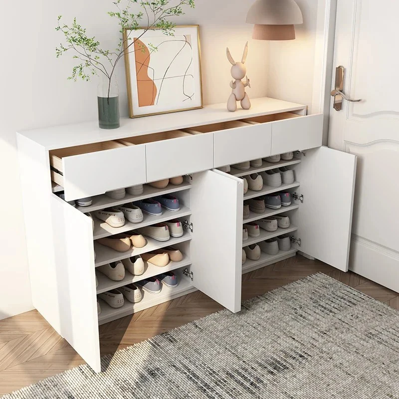 خزائن الأحذية الداخلية الاسكندنافية رف تخزين عمودي منظم خشبي خزائن الأحذية كبيرة الحجم أثاث منزلي حديث من Gabinete #5