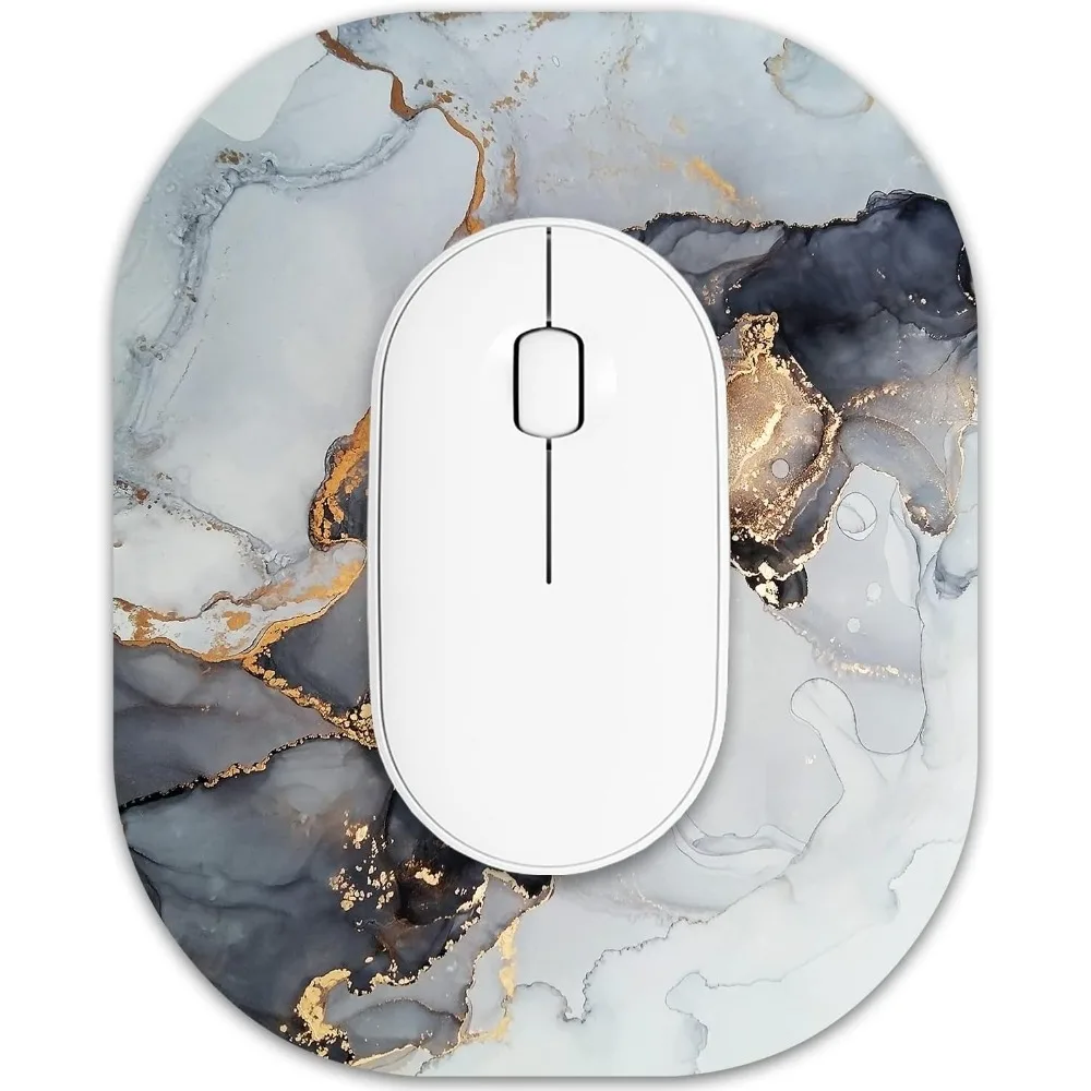 

Small Mouse Pad 6 x 7 Inch, Oval Mini Mouse Pad with Non-Slip Rubber Base, Waterproof Compact Mouse Mat for Laptop Computer Wire
